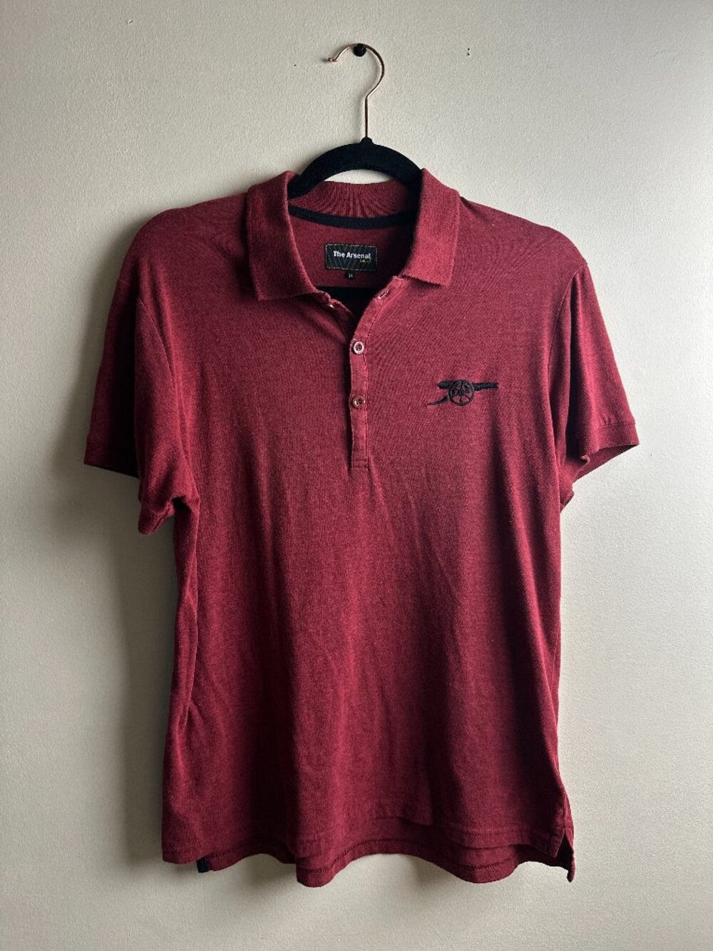 Arsenal FC Womens Polo Shirt Maroon Cannon Official UK 14 US L